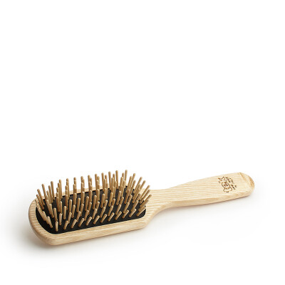 tek antistatische Haarbürste - Paddle-Brush 9-reihig aus Holz
